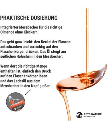 Pets Nature Salmon Oil for Dogs Cats & Horses - 250ml Premium Omega 3 & 6 Fish Oil - Buy Online on GoSupps.com