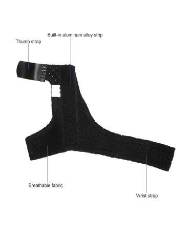 Breathable Kids Finger Brace - Left & Right Hand Thumb Support with Aluminum Bar for Tendinitis & Fracture - Black (M - Buy Online on GoSupps.com