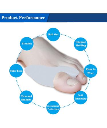 Silicone Toe Separators - 4 PCS Bunion Corrector for Men and Women - Restore Big Toes to Original Size - White 3 - Buy Online on GoSupps.com