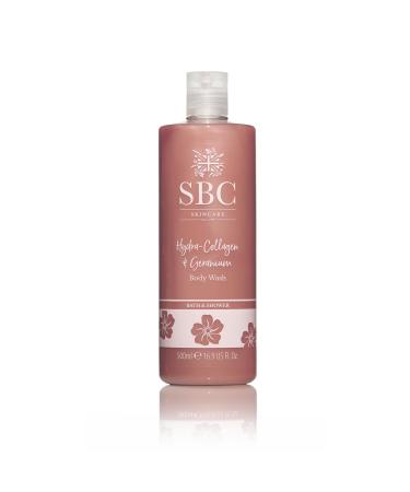 SBC Skincare Hydra-Collagen & Geranium Body Wash 500ml - Indulgent Collagen Bubble Bath or Shower Gel