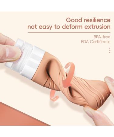 Brovamo Silicone Travel Bottles Set - 4 Leak-Proof 90ml Containers for Shampoo & Toiletries - Portable Travel Organizer - Warm Series Macaron Colors - Buy Online on GoSupps.com