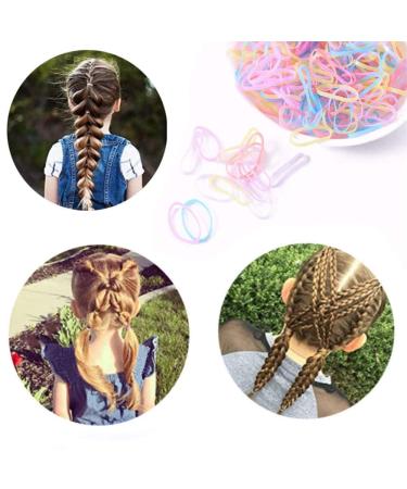 Buy HanyoSheng Mini Hair Ties 1000 Multi-Colored Elastic Rubber Hair Bands for Girls & Women | Perfect for Fine Hair & Ponytails - Buy Online on GoSupps.com