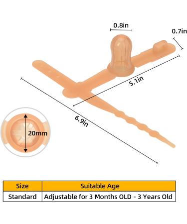 Elfzone Thumb Sucking Stop - 2 Pack Adjustable Silicone Guard for Babies 3-36 Months - Brown-2pk - Buy Online on GoSupps.com