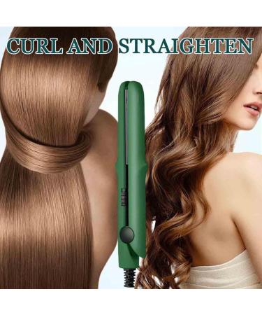 2-in-1 Mini Curling Wand & Flat Iron - Portable Hair Straightener & Styling Tool for All Hair Types - Travel Friendly (Black - Buy Online on GoSupps.com