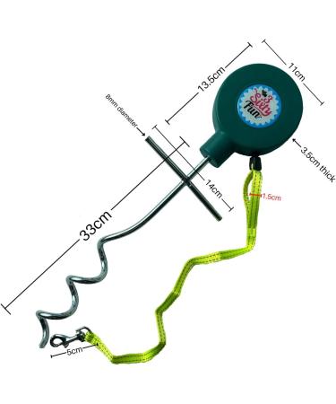 3sixty Fun 16 Feet/ 5 M - Camping Dog Lead and Stake - Heavy Duty Dog Tie Out Cable and Stake - Dog Lead Stake for Camping Travel Outdoor Sporting - Dog Spikes for Ground - Dog Camping Accessories 16 ft - Buy Online on GoSupps.com