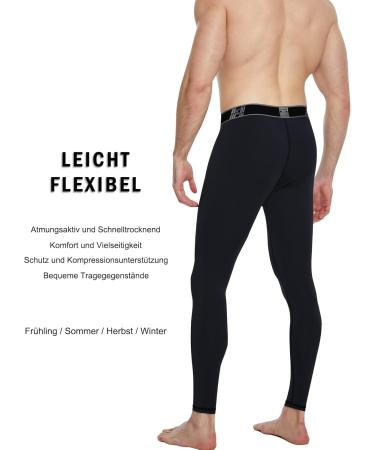 Buy Hoplynn Men's Compression Pants - Black Long Running Trousers for Jogging Training & Fitness | Breathable Cycling Leggings - Buy Online on GoSupps.com