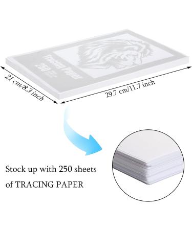250 Sheets A4 Tracing Paper for Drawing Light Up Tracing Paper Pad Translucent Paper Sketching Tracing Paper for Kids Pencil Marker Ink DIY Crafts Painting Works - Buy Online on GoSupps.com