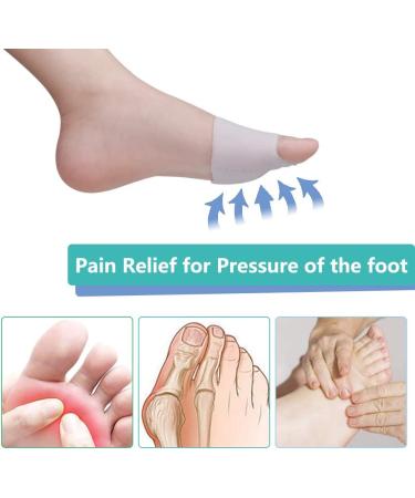 Metatarsal Pads & Toe Separators Set for Rapid Pain Relief - 2 Pairs, Soft & Breathable Design for Bunion Corrector, Mortons Neuroma, Diabetic Feet, Hammer Toe - Includes Toe Spacers, Ball of Foot Cushions - White - Buy Online on GoSupps.com