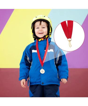 30-Piece Award Ribbon Set | Flat Neck Ribbons for Medals | Snap Clip Lanyards for Competitions, Sports & Parties | Red - Buy Online on GoSupps.com