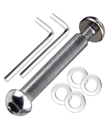 OTFAITP M8 8mm x 28mm-86mm 8.8 Grade Carbon Steel Axle Allen Screw Bolt Set for Front Rear 2 3 4 Wheel Stunt Scooter Dash Teen/Adult Kick Scooter-800+lb Capacity 50mm