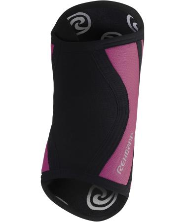 Rehband Elbow Bandage Sleeve - 5mm SBR/Neoprene Anatomical Slip-Resistant Tight-Fitting for Men & Women - XS Schwarz/Pink - Buy Online on GoSupps.com