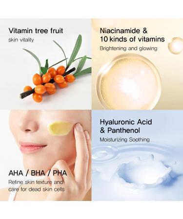 Nightingale C Toning Sleeping Mask | Overnight Face Mask with Vitamin C Niacinamide AHA BHA PHA & Hyaluronic Acid | Brightening & Moisturizing Korean Skin Care - Buy Online on GoSupps.com
