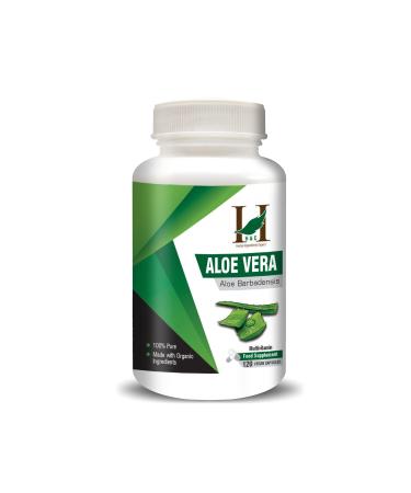 H&C Aloe Vera Capsules - 900mg per Serving 120 Vegan Capsules | for All Wellness and Rejuvenation 120 count (Pack of 1)