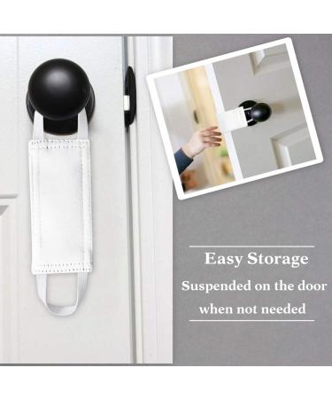 Set of 3 Quiet Door Closer Silencers for Baby Nursery - Elastic Straps, Universal Fit, Pure White, 4x2 inches - Buy Online on GoSupps.com