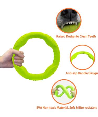 Laroo Indestructible Dog Frisbee - Floatable Flight Disc Toy for All Dog Sizes | Perfect for Summer Training | 22cm Green - Buy Online on GoSupps.com