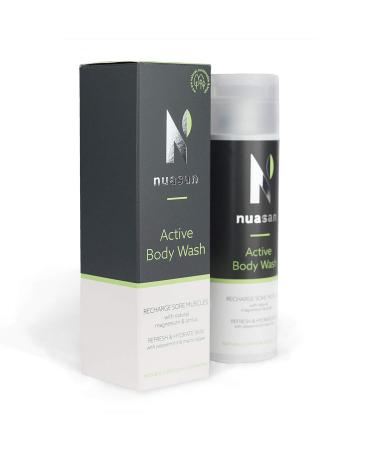 Nuasan Active Natural Body Wash - Body Wash for Men and Women - Enriched with Arnica and Magnesium for Sore and Tired Muscles - Vegan Cruelty - free