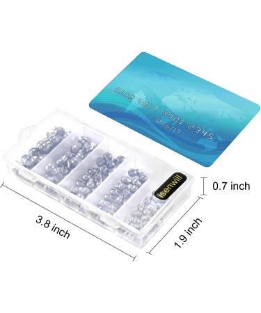100Pcs Fishing Weights & Sinkers | Round Split Shot Sinker | Removable Lead Egg Sinkers | 5 Sizes 0.007 oz to 0.07 oz | Double Open - Buy Online on GoSupps.com