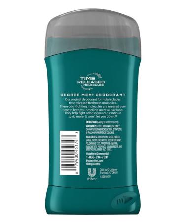 Degree Men's Time Released Cool Rush Deodorant 3oz (88ml) - 6 Pack - Buy Online on GoSupps.com