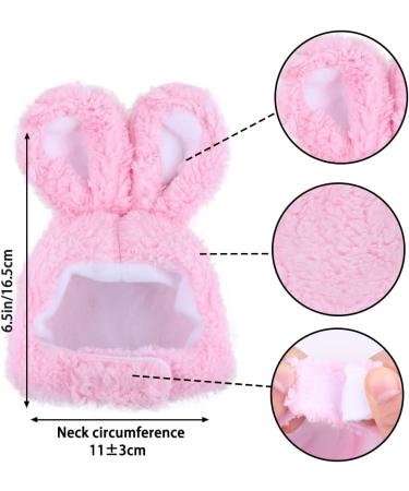 XIMISHOP Cute Costume Bunny Rabbit Hat with Ears for Cats & Small Dogs Party Costume Easter Pet Accessory Headwear(Pink) - Buy Online on GoSupps.com