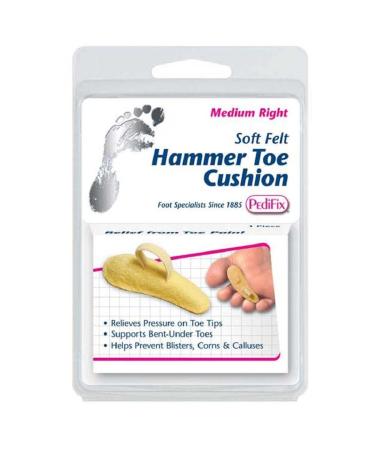PediFix Hammer Toe Cushion Felt 3/Pack Medium Right