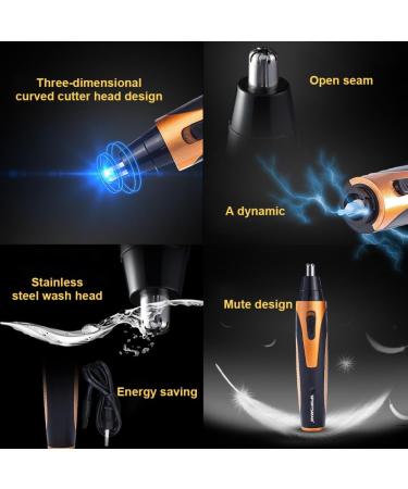 4 in 1 Nose Hair Trimmer - USB Rechargeable Facial Hair Shaver & Eyebrow Beard Remover for Men - Buy Online on GoSupps.com