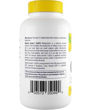 Healthy Origins CoQ10 200 mg - Heart Health & Energy Supplement | Gluten-Free & Non-GMO - 150 Softgels - International Shipping Available - Buy Online on GoSupps.com