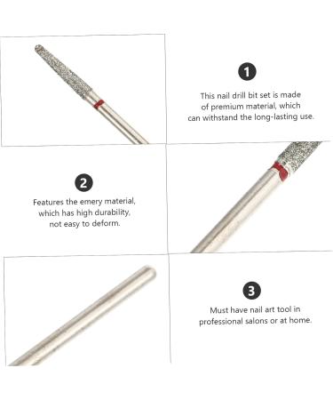 Beaupretty Drill nail polisher nail grinding bits manicure replacement bits nail drill tips nail file bit nail cuticle bit electrical tools Nail Grinding Heads electric nail pedicure Tools - Buy Online on GoSupps.com
