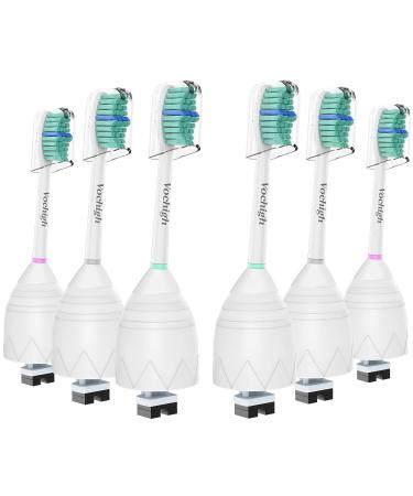 Vochigh Replacement Toothbrush Heads Compatible with Philips-Sonicare: fits e-Series HX7022 CleanCare & Xtreme Screw-on Electric Brush Handles 6 Pack Green
