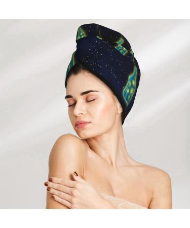 Buy Under The Night Sky Coral Velvet Dry Hair Cap | Perfect for Travel Pool Parties and Home Use - International Shipping Available - Buy Online on GoSupps.com