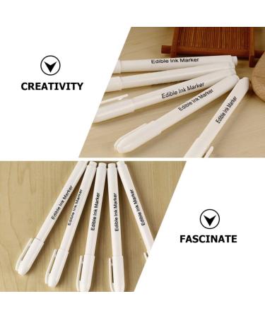 UPKOCH Fondant Assist Tool Baking Pigment Pen Painting Chocolate Pens Gummy Pencils Paintbrush Cookies Cake Marker Pen Gumdrops Crackers Baking Pen Plastic White Baking Supplies Pen - Buy Online on GoSupps.com