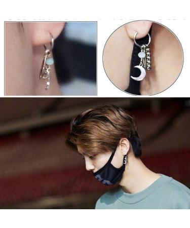 Mshion Unisex Moon Stud Earrings with Jewelry Box - 1 Pair | Unique Gift Idea - Buy Online on GoSupps.com