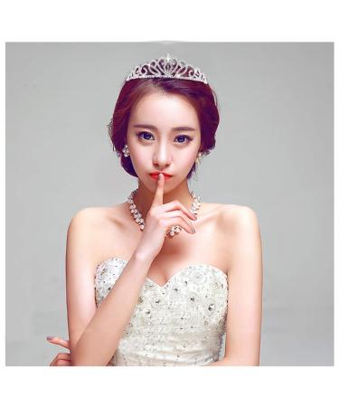 Lurrose Rhinestone Tiara Crown Headband for Wedding & Events - Silver - Buy Online on GoSupps.com