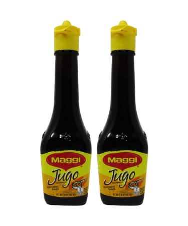 Jugo Maggi Seasoning Sauces Lot Of Two 3.38 oz Each Glass Bottles Sealed 3.38 Ounce (Pack of 1)