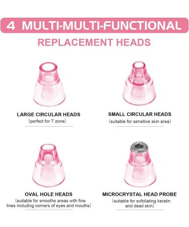 Blackhead Remover Pore Vacuum Facial Pore Cleaner Electric Acne Comedone Whitehead Extractor Tool with 5 Suction Power 4 Probes Blackhead Remover Suction for Women & Men (Pink) - Buy Online on GoSupps.com