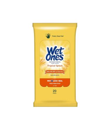Wet Ones Antibacterial Hand Wipes Citrus Scent - 20 Count - Buy Online on GoSupps.com