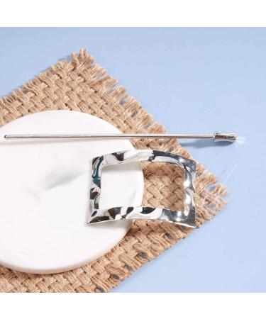 Yheakne Vintage Silver Geometric Hair Clip Barrette - Decorative Alloy Hair Accessories for Women & Girls - Buy Online on GoSupps.com