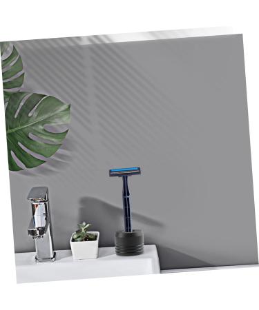 FRCOLOR Aluminum Shaving Stand - Small Practical Razor Holder - Bathroom Storage Rack (4x4cm) - Durable Black Tool Storage - Buy Online on GoSupps.com