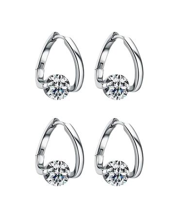 Beautiful lymphvity magnetic therapy germanium earrings flyolux lymphvity germanium earrings lymphatic drainage earrings for weight reduction (2*silver)