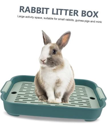 COLLBATH 2pcs Box Rabbit Toilet Cage Small Animal Litter Cage - Fall Bunny Potty Hamster Bedding Pp 27X18.8X4CM As Shown 3 - Buy Online on GoSupps.com