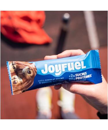JOYFUEL Protein Bar - Milk Chocolate & Cookie Dough Flavors - 2g sugar - 20g protein - Box of 12 bars X 55g - Buy Online on GoSupps.com