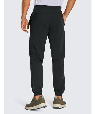CRZ YOGA Men's 4-Way Stretch Golf Joggers with Pockets - 30 inch Large Black - Versatile Athletic Pants for Work, Gym, and Hiking - Buy Online on GoSupps.com