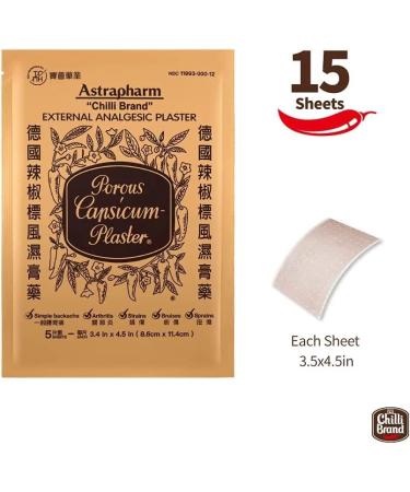 Porous Capsicum Plaster Pain Patch by Chilli Brand - 2 Packs (3.4 x 4.5 inches) - Buy Online on GoSupps.com