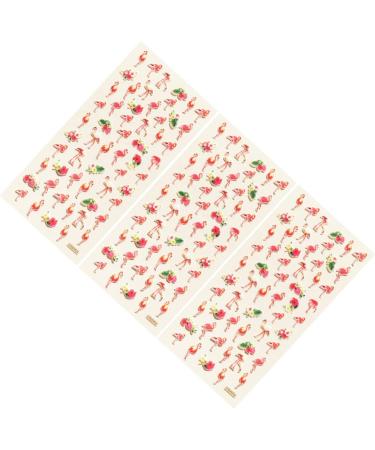 3sheets Manicure Lovely Pattern Decals Salon Nail Art Cartoon Fingernail Children Girls Kids Flamingos Self- adhesive Stickers Women for Patches Adhesive Animal Diy of Accessories - Buy Online on GoSupps.com