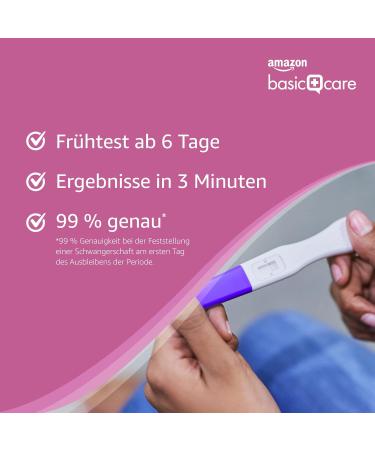 Amazon Basic Care Early Pregnancy Tests - 6 Days 3 Count | Accurate Results for Early Detection | International Shipping Available - Buy Online on GoSupps.com