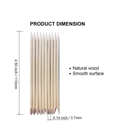 Orange Wood Nail Sticks Double Sided Cuticle Pusher Remover Tool (100PCS) | Manicure Pedicure Sticks - Buy Online on GoSupps.com