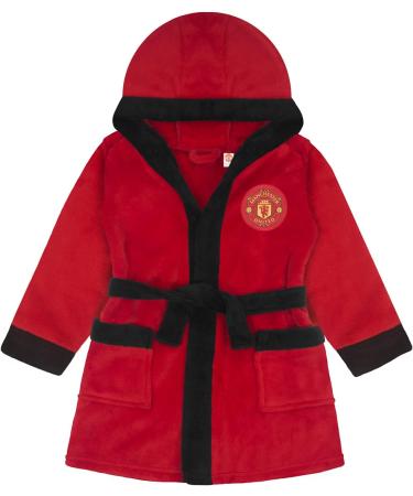 Manchester United Baby Fleece Hooded Bathrobe | Official Merchandise | Gift for 18-24 Months | Red - Buy Online on GoSupps.com