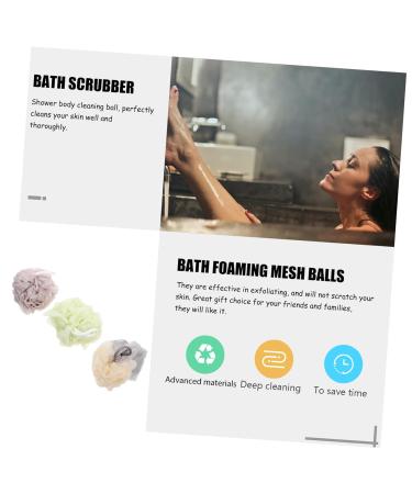 Mipcase 3pcs Bath Ball & Flower Bathing Accessories for Kids | Shower Puffs Loofah & Skin Cleaning Tools - Buy Online on GoSupps.com