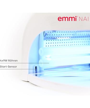 Buy Emmi Nail Classic UV Hardening Lamp BT White | UV Nail Lamp for Gel Nails | 4 Tubes & 2-Minute Timer | Perfect for Stiletto Nails - International Shipping Available - Buy Online on GoSupps.com