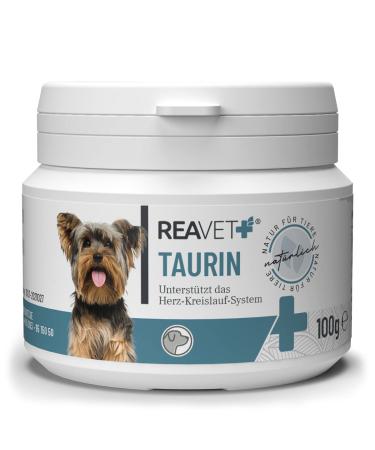 Reavet Taurin for dogs 100g-support of the cardiovascular system Taurin powder 100% pure amino acids support defenses & cell metabolism - Buy Online on GoSupps.com