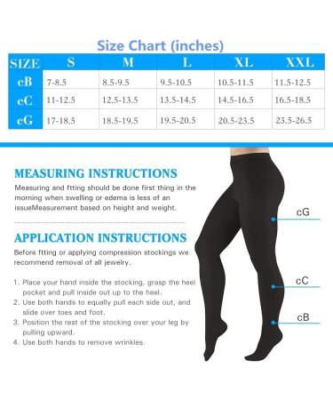 Shop Varicose Veins Compression Pantyhose 20-30 mmHg - Closed Toe Support Hose Black Small | International Shipping Available - Buy Online on GoSupps.com